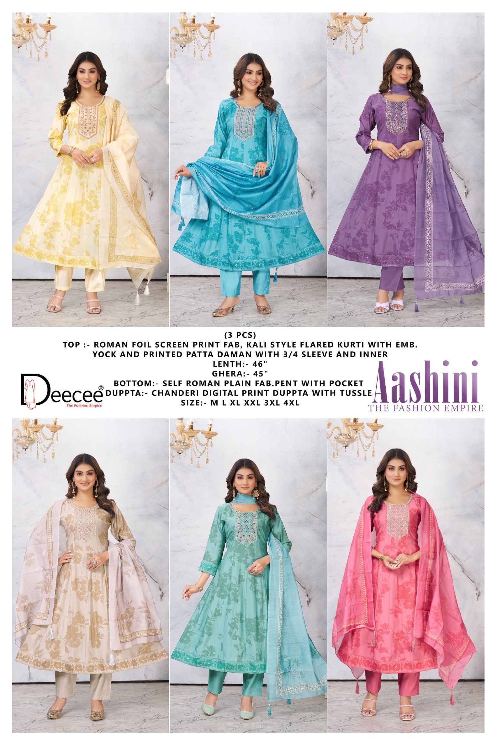 AASHINI By DEECEE 101 To 106 Series Stylish Fancy Colorful party Wear dresses At Wholesale Price